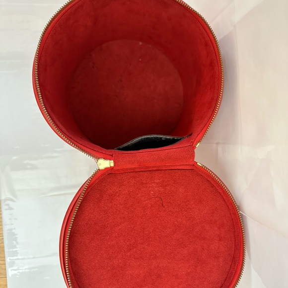 Authentic Louis Vuitton Epi Cannes Handbag Vanity Bag In Red - Picture 10 of 10